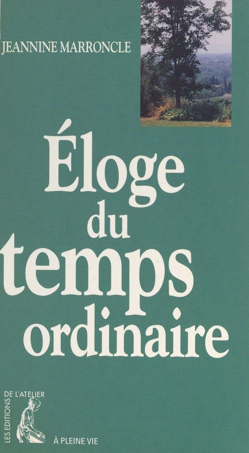 ebook cover of Éloge du temps ordinaire, by Jeannine Marroncle