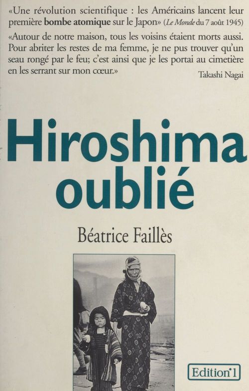 Couverture ebook de Hiroshima oublié, de Failles