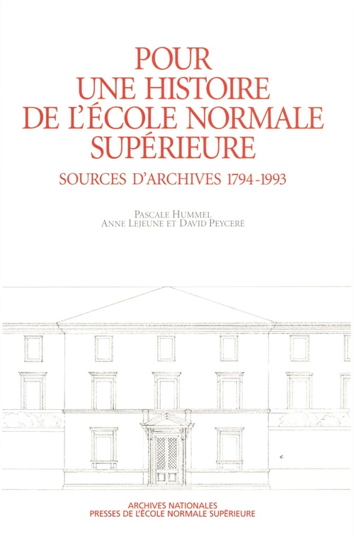 ebook cover of Pour une histoire de l´École normale supérieure, by Hummel