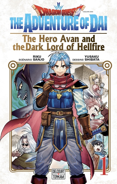 Couverture ebook de Dragon Quest - The Adventure of Daï - The Hero Avan and the Dark Lord of Hellfire T01, de Riku Sanjo