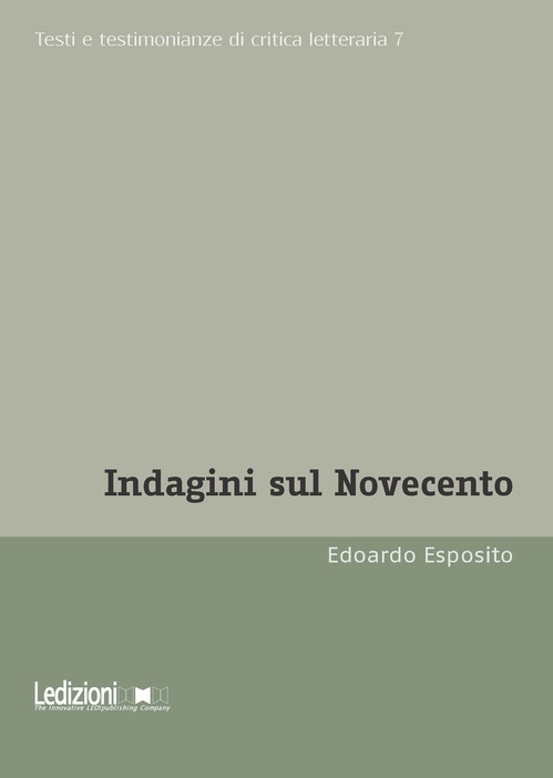 Couverture ebook de Indagini sul Novecento, de Edoardo Esposito