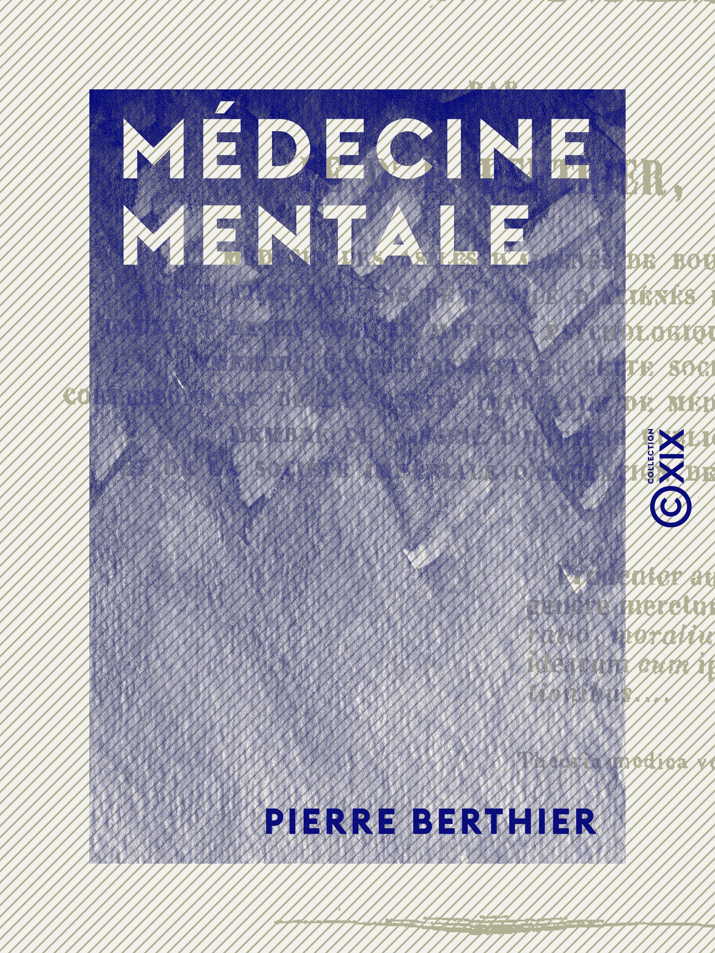 Couverture ebook de Médecine mentale, de Pierre Berthier