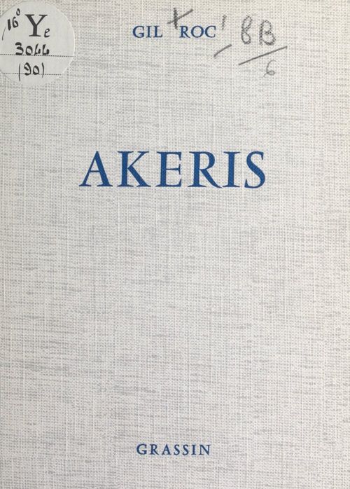 ebook cover of Akéris, by Gil Roc