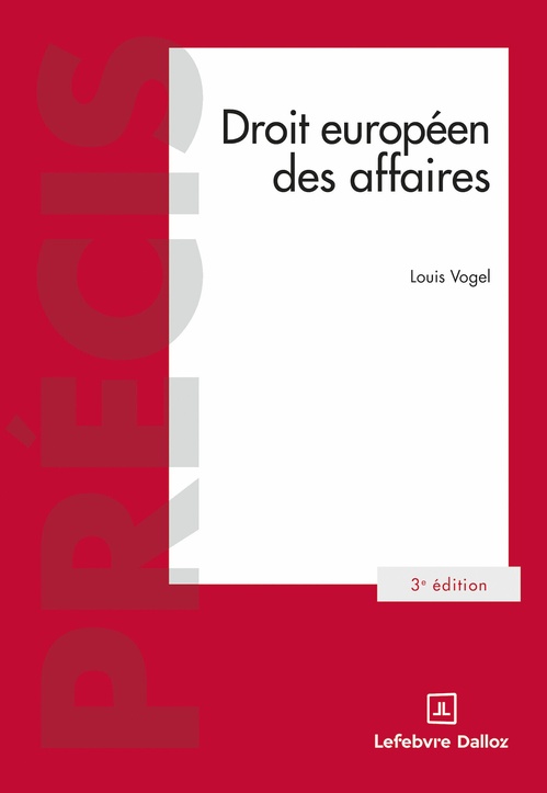 Couverture ebook de Droit européen des affaires 3ed, de Louis Vogel