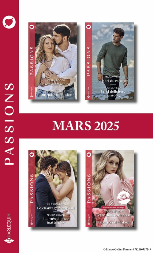 Couverture ebook de Pack mensuel Passions - 8 romans (Mars 2025), de Collectif