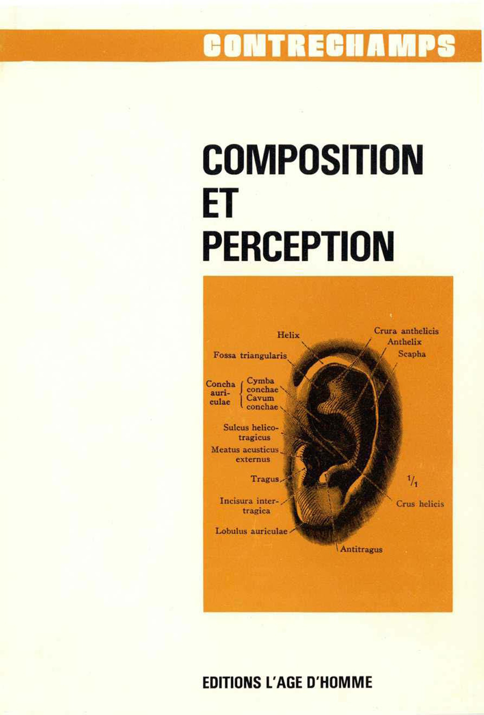 ebook cover of Composition et perception, by Philippe Albera