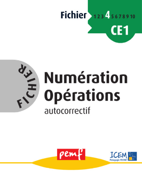 Couverture ebook de Fichier Numération Opérations 4 - pack enseignant (Livret Pédagogique + Fiches Elèves), de Collectif