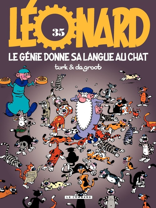 Couverture ebook de Léonard - Tome 35 - Le Génie donne sa langue au chat, de Bob de Groot, Turk