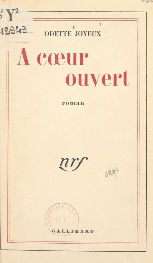 Couverture ebook de À coeur ouvert, de Odette Joyeux