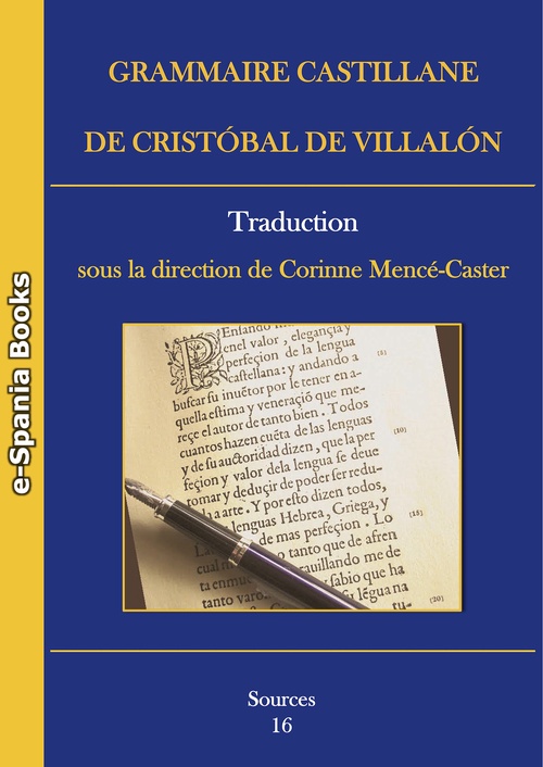 Couverture ebook de Grammaire castillane de Cristóbal de Villalón, de Cristobal De Villalon