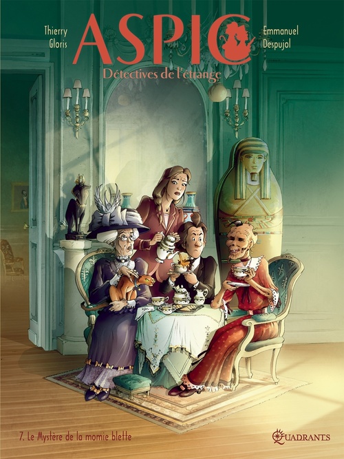 Couverture ebook de Aspic, détectives de l'étrange T07 - Le Mystère de la momie blette, de Thierry Gloris