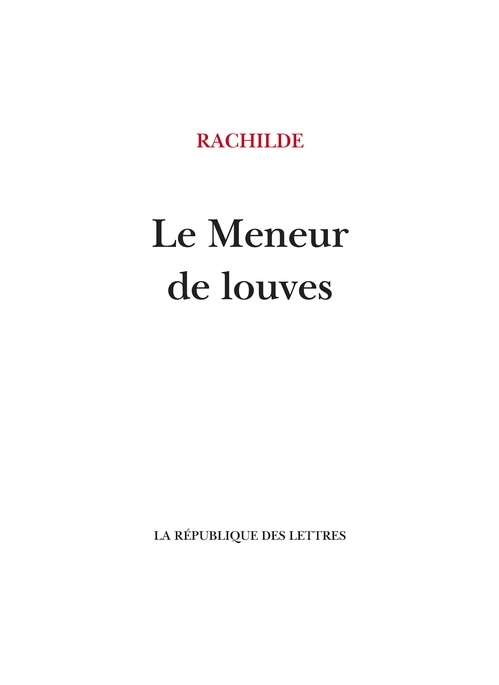 Couverture ebook de Le Meneur de louves, de Rachilde