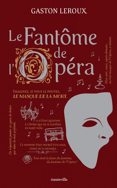ebook cover of Le Fantôme de l'opéra, by Gaston Leroux