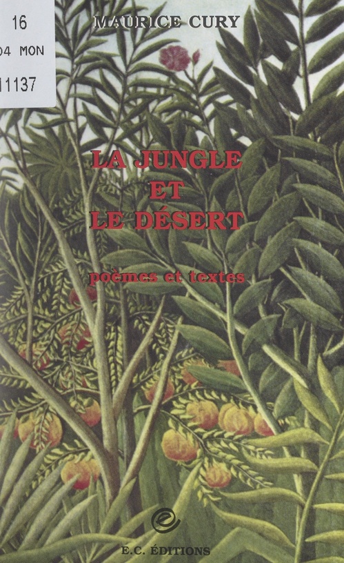 Couverture ebook de La jungle et le désert, de Maurice Cury
