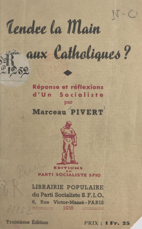 Couverture ebook de Tendre la main aux Catholiques ?, de Marceau Pivert