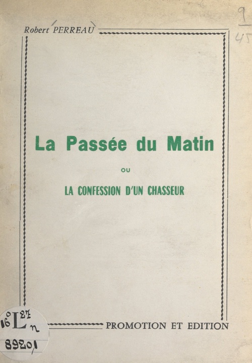 Couverture ebook de Le passée du matin, de Robert Perreau