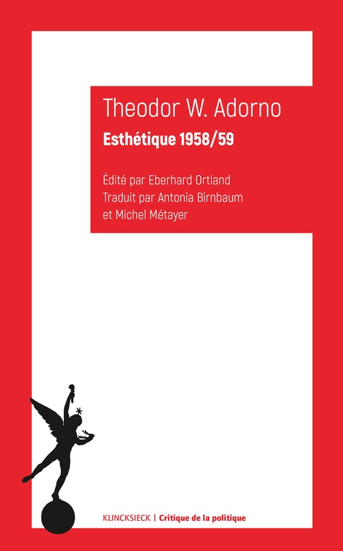 ebook cover of Esthétique 1958/59, by Theodor Wiesengrund Adorno