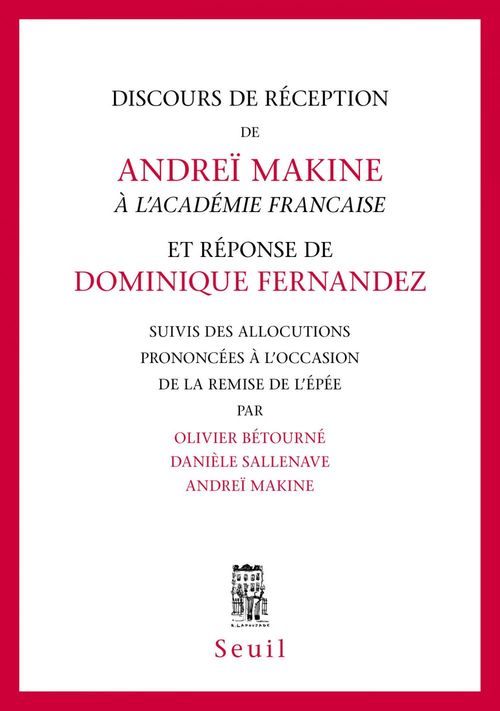 Couverture ebook de Discours de réception à l'Académie française et Réponse, de Andreï Makine