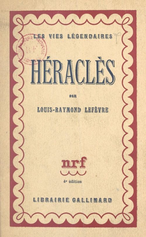 Couverture ebook de Héraclès, de Louis-Raymond Lefevre