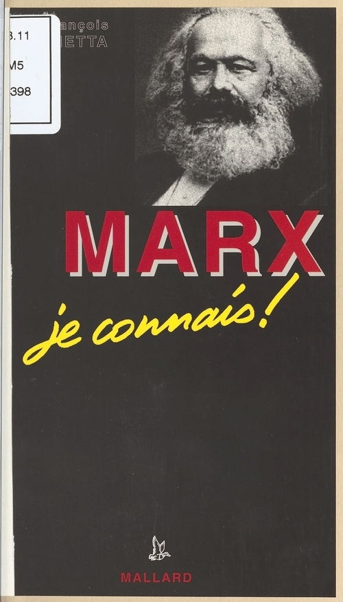 Couverture ebook de Marx (1818-1883), je connais !, de Jean-Francois Bachetta