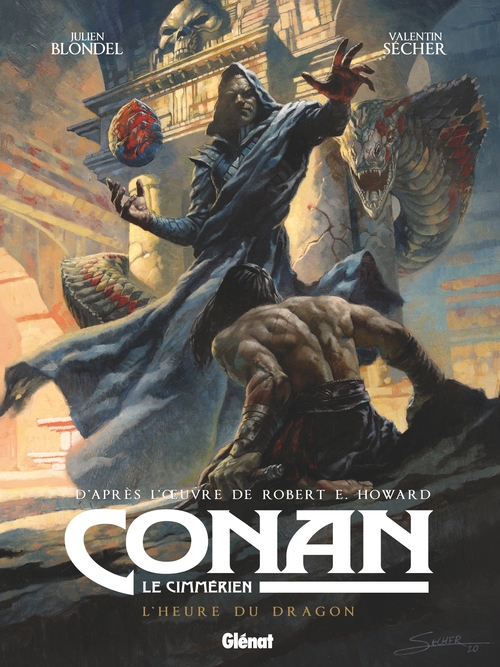 Couverture ebook de Conan le Cimmérien - L'Heure du Dragon, de Julien Blondel, Valentin Sécher
