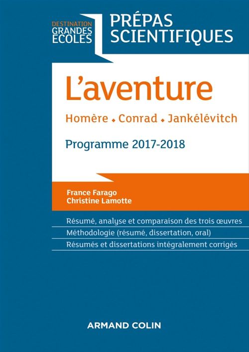 ebook cover of L'Aventure - Homère - Conrad - Jankélévitch, by France Farago, Christine Lamotte