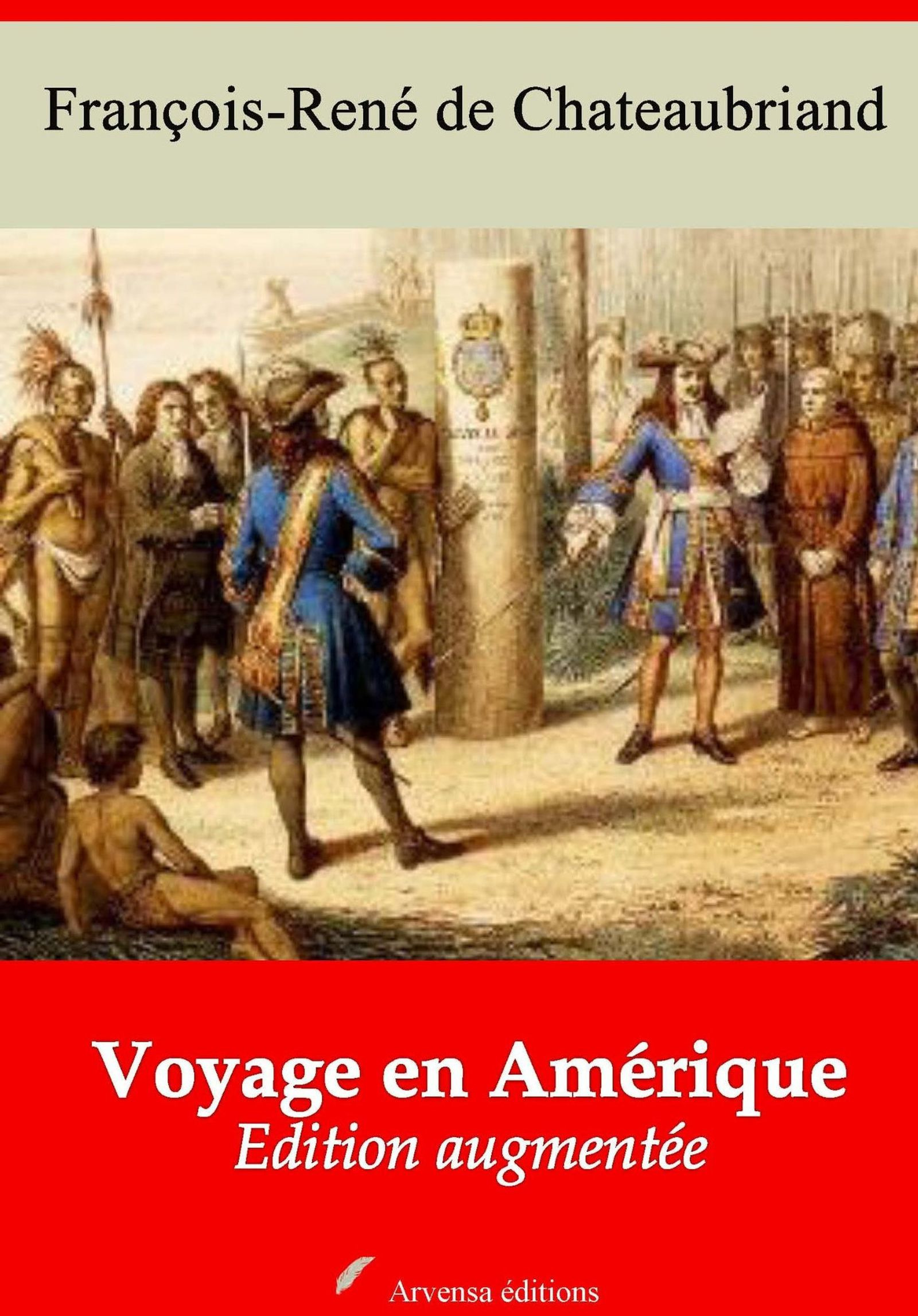 Couverture ebook de Voyage en Amérique - suivi d'annexes, de Francois-Rene De Chateaubriand