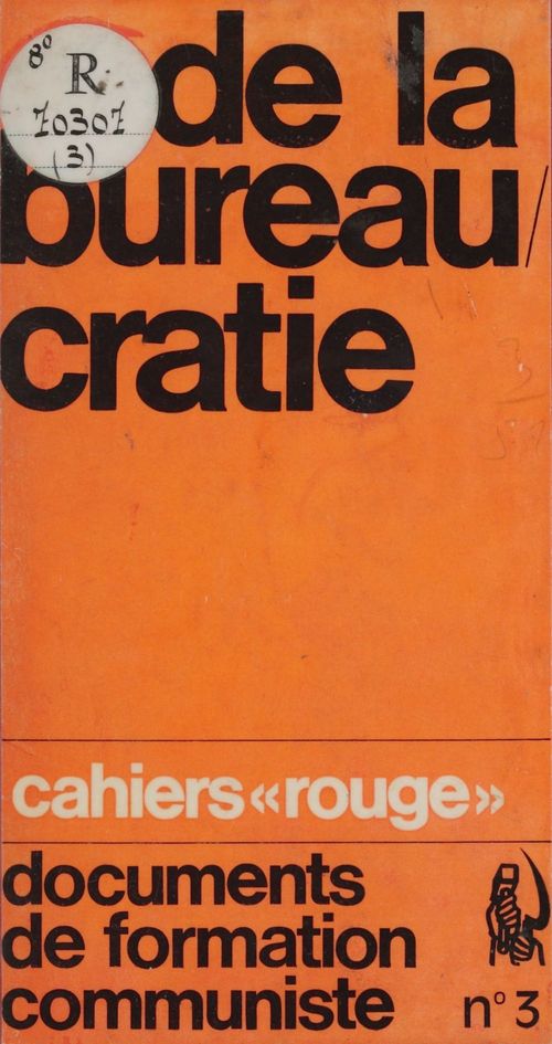 ebook cover of De la bureaucratie, by Collectif