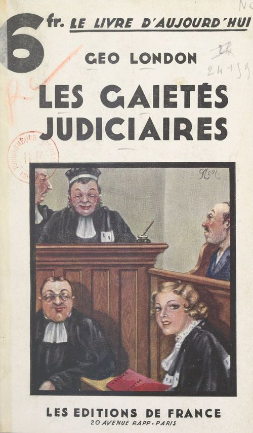 Couverture ebook de Les gaietés judiciaires, de Geo London
