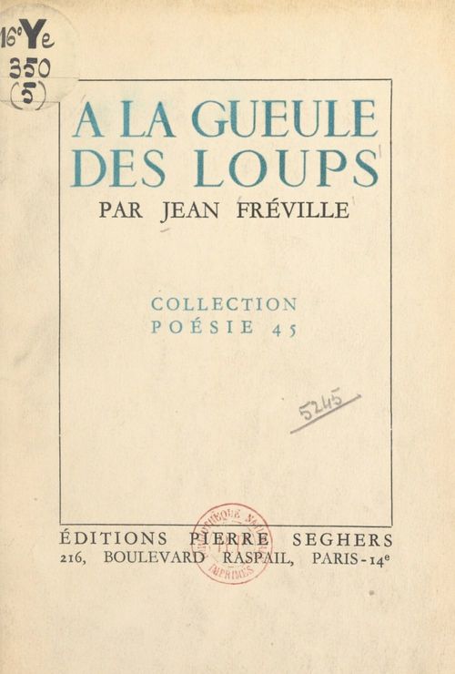 Couverture ebook de À la gueule des loups, de Jean Fréville