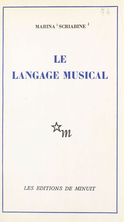 Couverture ebook de Le langage musical, de Marina Scriabine