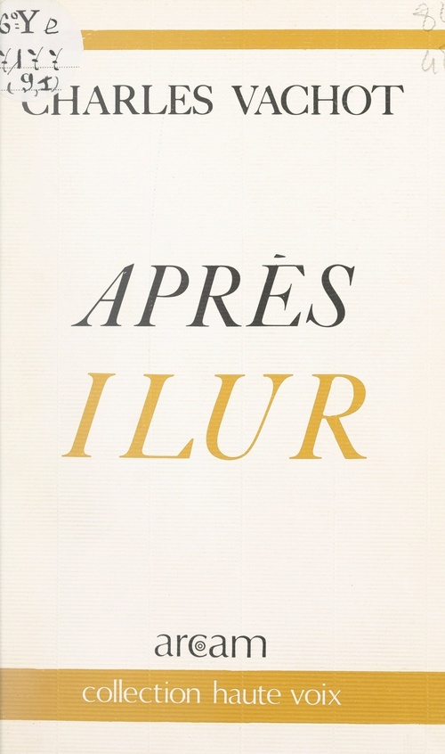 ebook cover of Après Ilur, by Charles Vachot