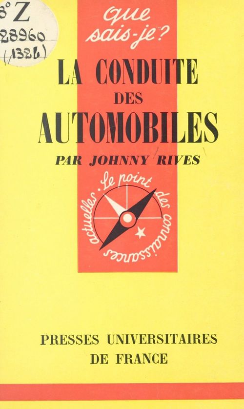 Couverture ebook de La conduite des automobiles, de Johnny Rives