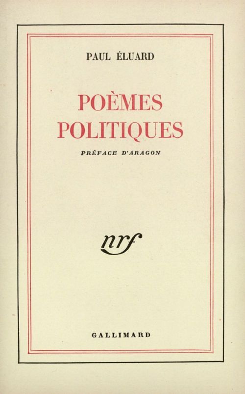 Couverture ebook de Poèmes politiques, de Paul Eluard