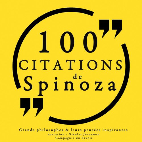 Couverture audiobook de 100 citations de Spinoza, de Baruch Spinoza