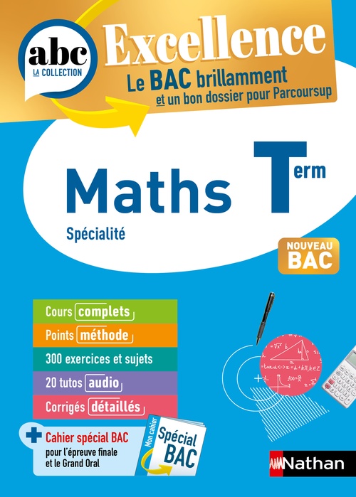 Couverture ebook de ABC du BAC Excellence Maths terminale, de Christian Lixi