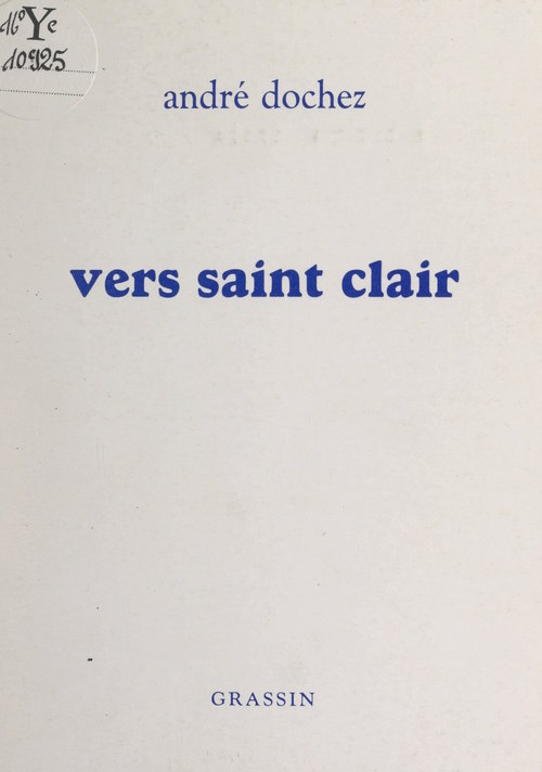 Couverture ebook de Vers Saint Clair, de Andre Dochez