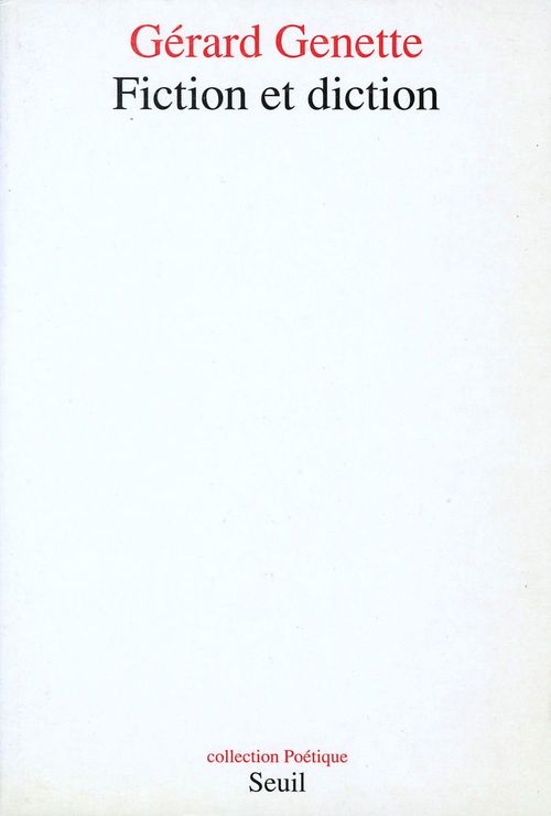 ebook cover of Fiction et Diction, by Gérard Genette