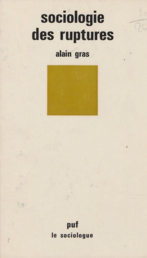 Couverture ebook de Sociologie des ruptures, de