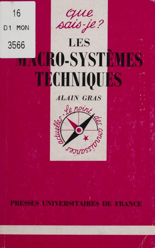 ebook cover of Les Macro-systèmes techniques, by Alain Gras