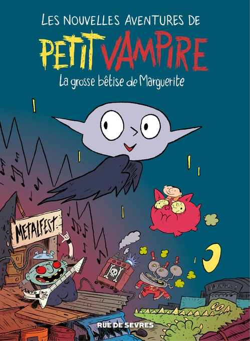 Couverture ebook de Les Nouvelles Aventures de Petit Vampire - Tome 1 - La Grosse Bêtise de Marguerite, de Joann Sfar, Laurent Rivelaygue