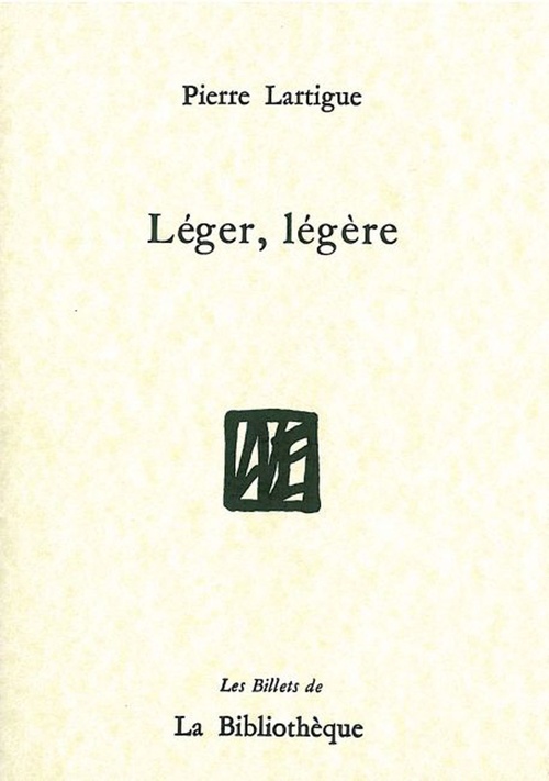 Couverture ebook de Léger légère, de Pierre Lartigue