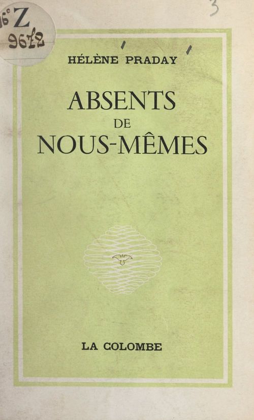 ebook cover of Absents de nous-mêmes, by Helene Praday