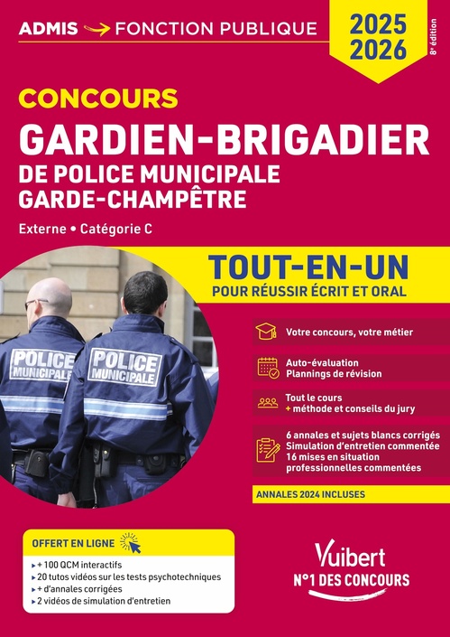 ebook cover of Concours Gardien-brigadier de police municipale et Garde-champêtre + vidéos d´entretien interactives - Catégorie C - Tout-en-un, by Pascal Delval, Bernadette Lavaud, François Lavedan, Pierre-Brice Lebrun