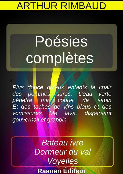 Couverture ebook de Poésies complètes, de Arthur Rimbaud