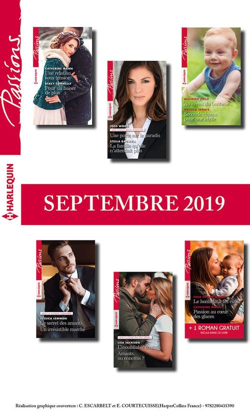 Couverture ebook de 12 romans Passions + 1 gratuit (n°815 à 820 - Septembre 2019), de Collectif