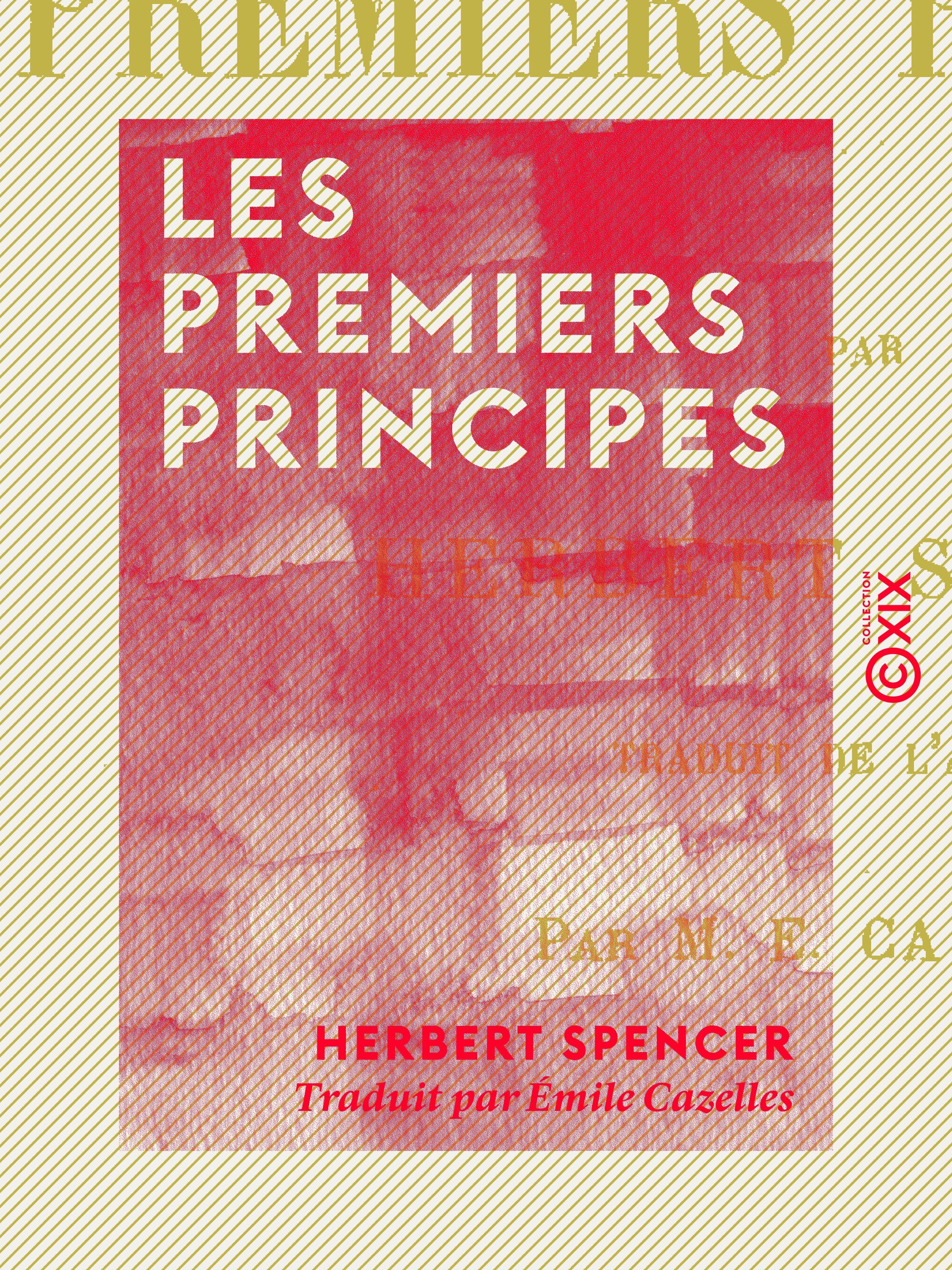 ebook cover of Les Premiers Principes, by Herbert Spencer