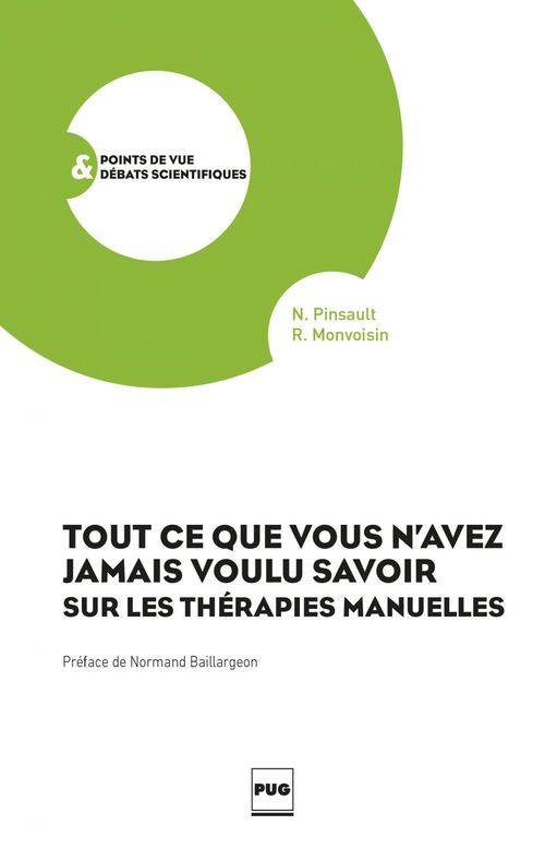 ebook cover of Tout ce que vous n'avez jamais voulu savoir sur le thérapies manuelles, by Richard Monvoisin, Nicolas Pinsault