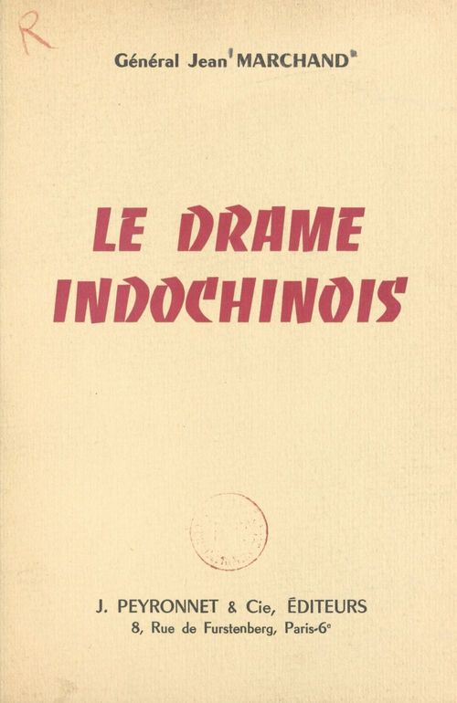 ebook cover of Le drame indochinois, by Jean Marchand