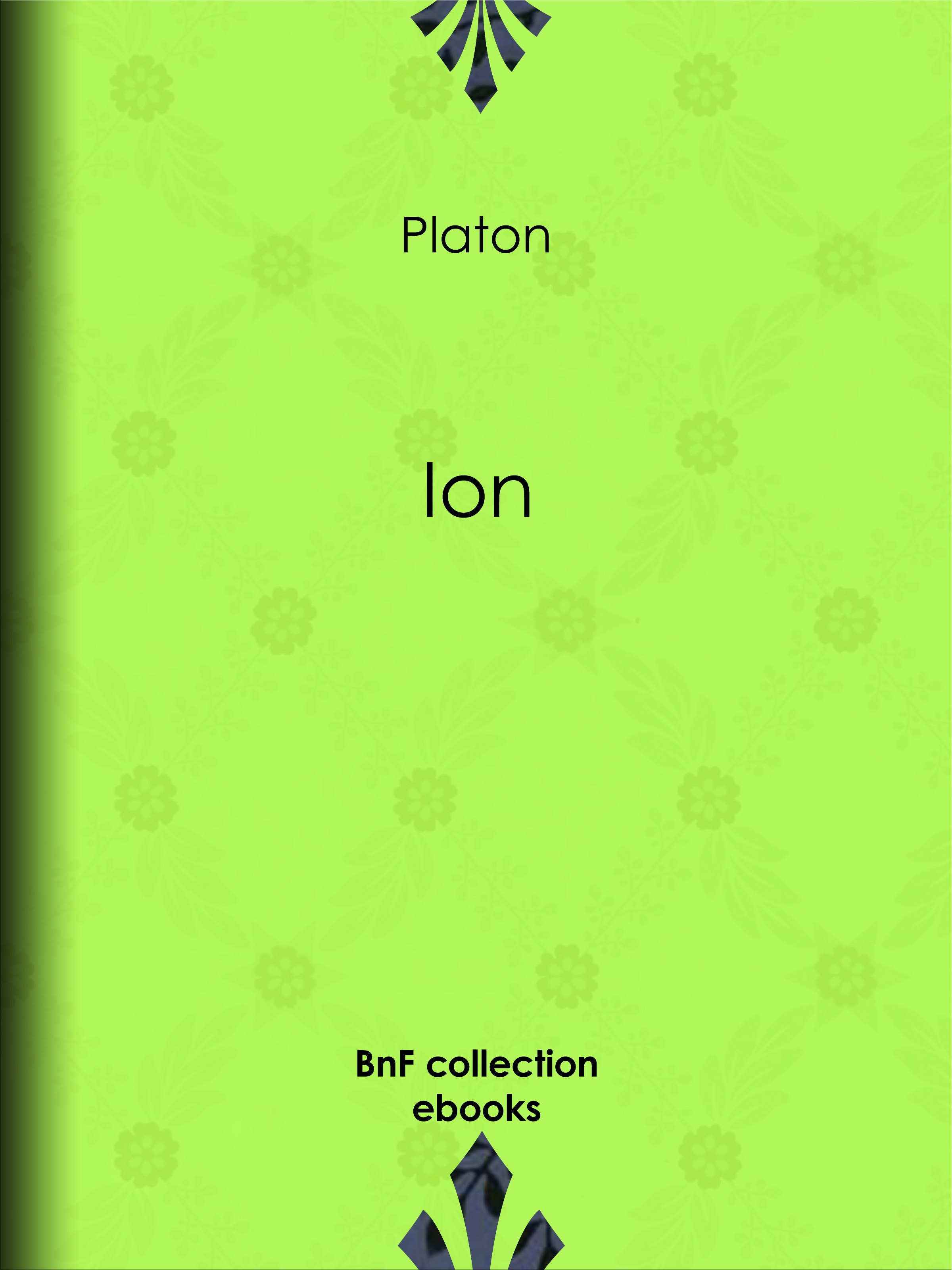 ebook cover of Ion, by Emile Chambry, Platon